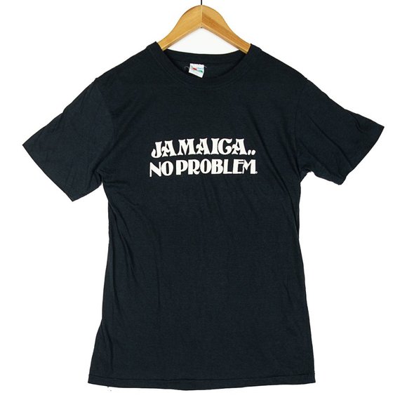 Vintage Single Stitch Jamaica No Problem Black Tee - Picture 1 of 3